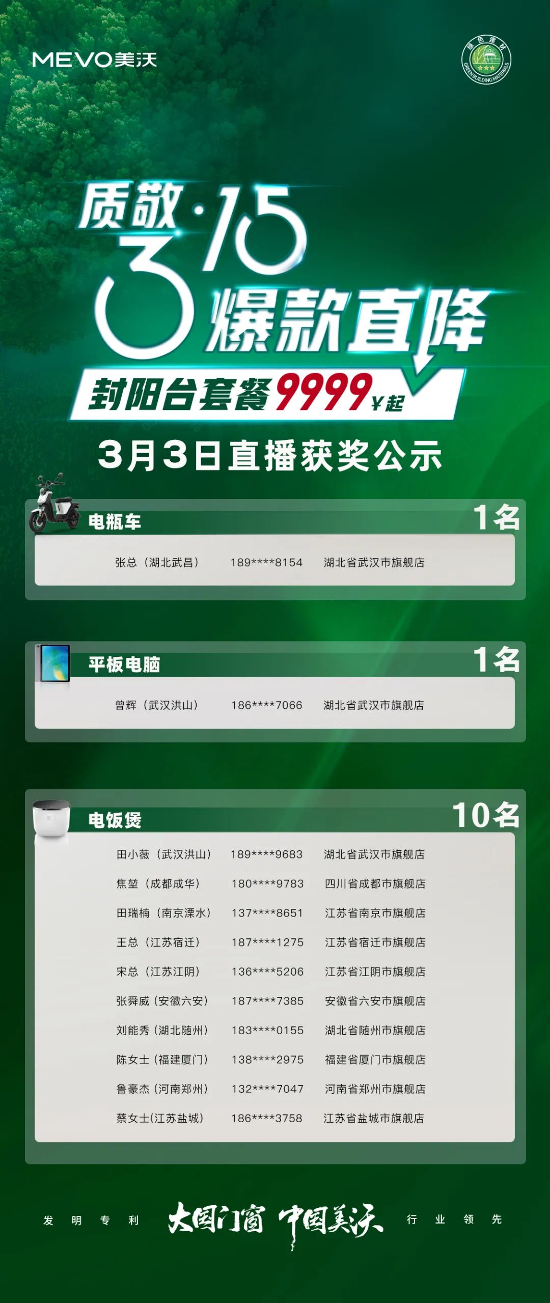 美沃315中奖客户展示 美沃315中奖客户展示